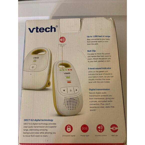 VTech, DM111 Audio‎ Baby Monitor with up to 1,000 ft of Range,Belt Clip,Yellow - Picture 4 of 6